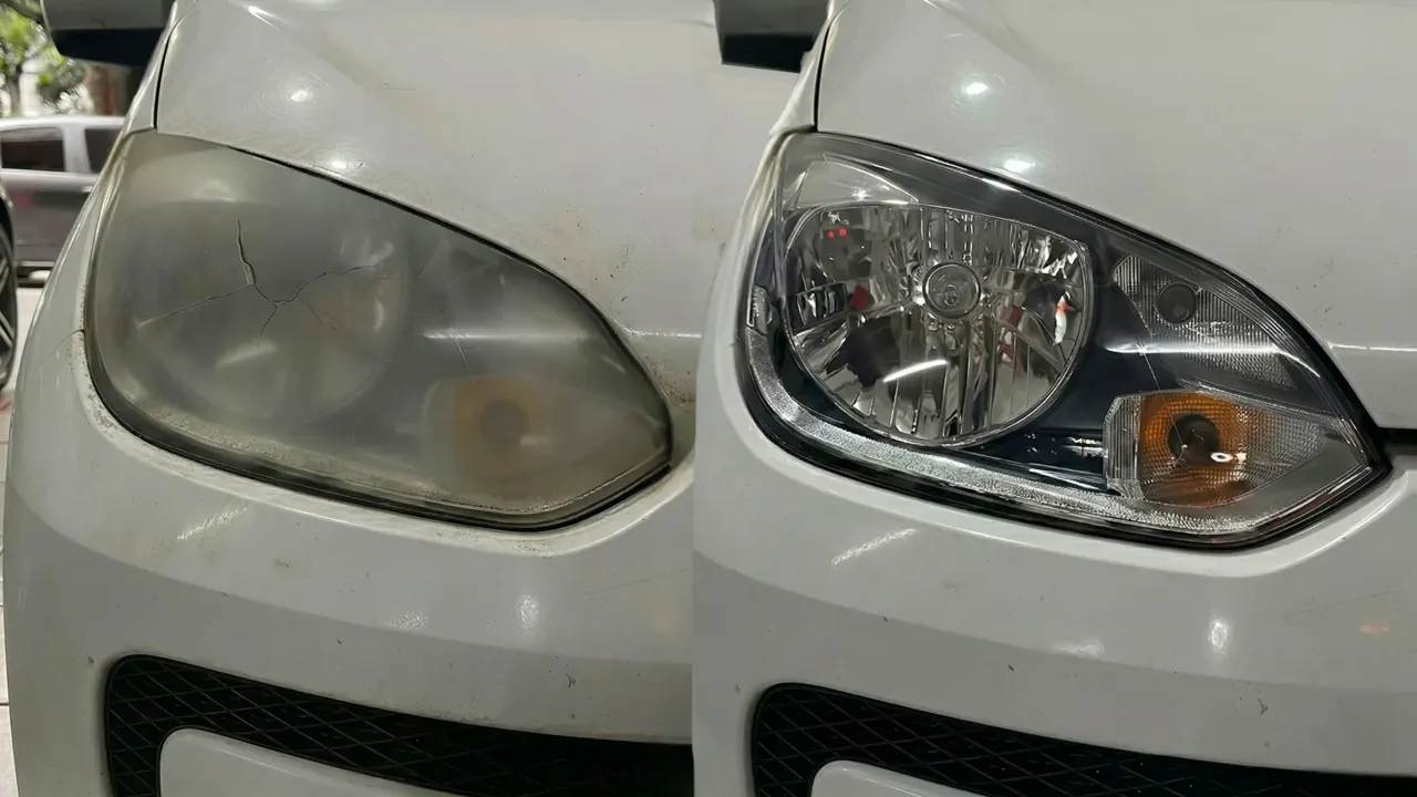 Farol automotivo inspecionado para troca de lente ou conjunto